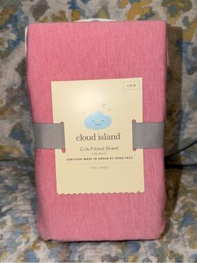 cloud island Pink Crib Fitted Sheet